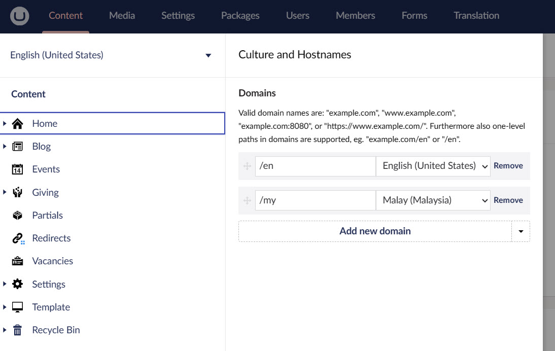 Adding culture and hostname