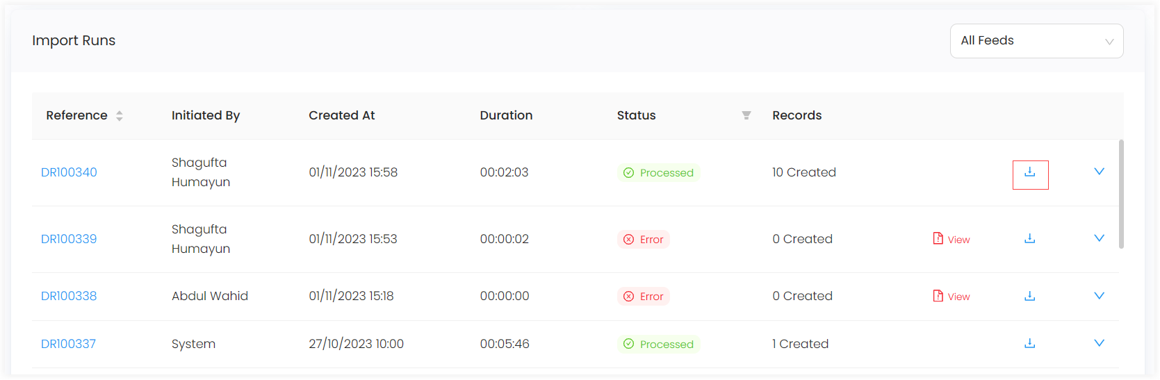 Download webhook data