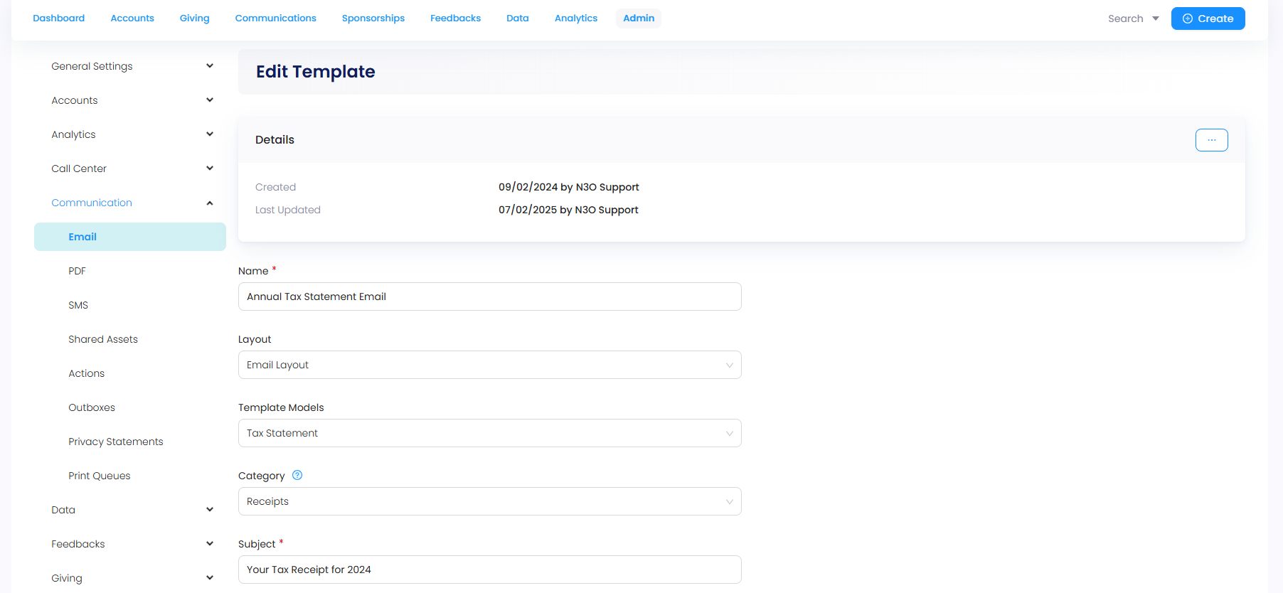 email template