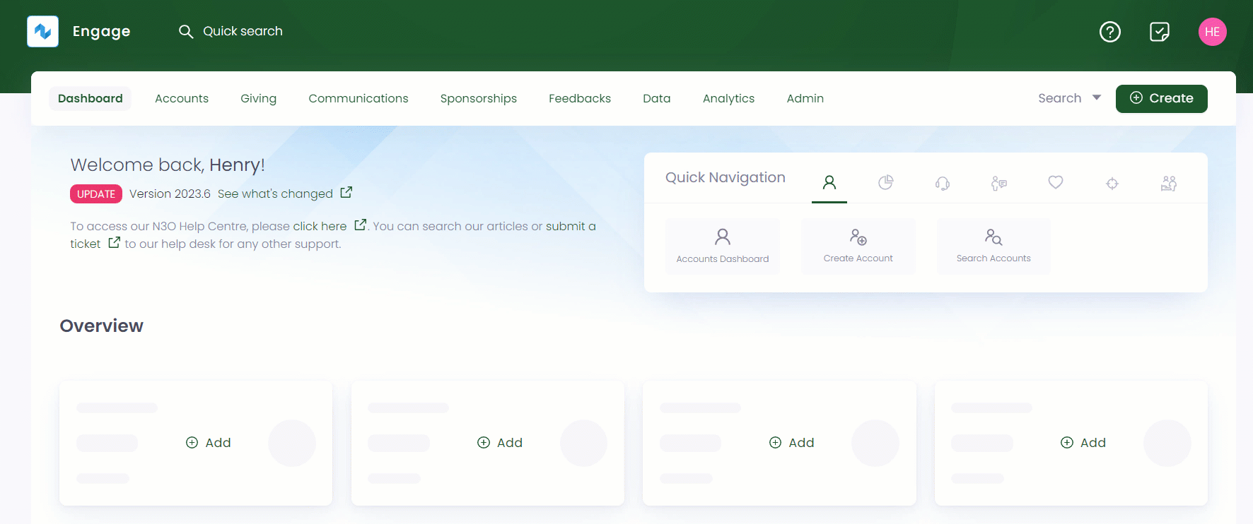 enter anonymous donation dashboard