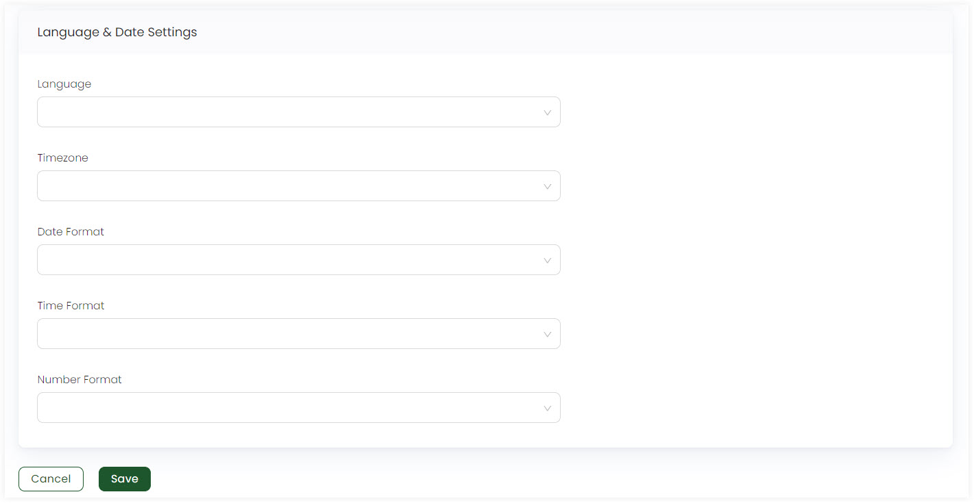 Language &amp; Date Settings