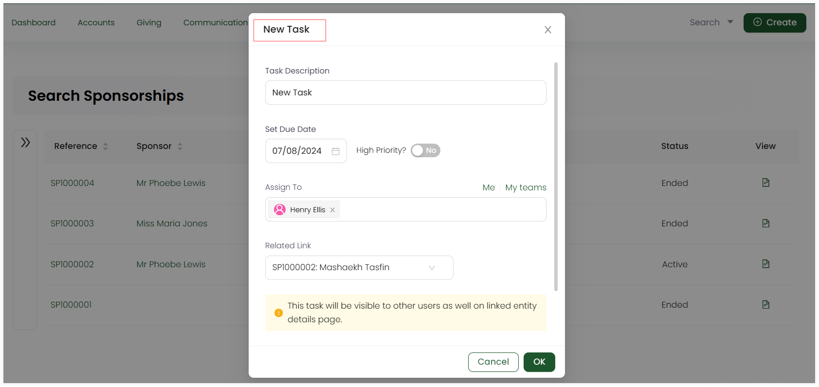 Input Parameters